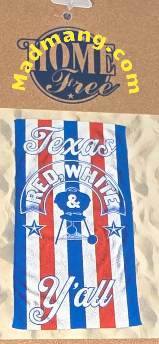 SEAS-102 Beach Towel Texas Stripes