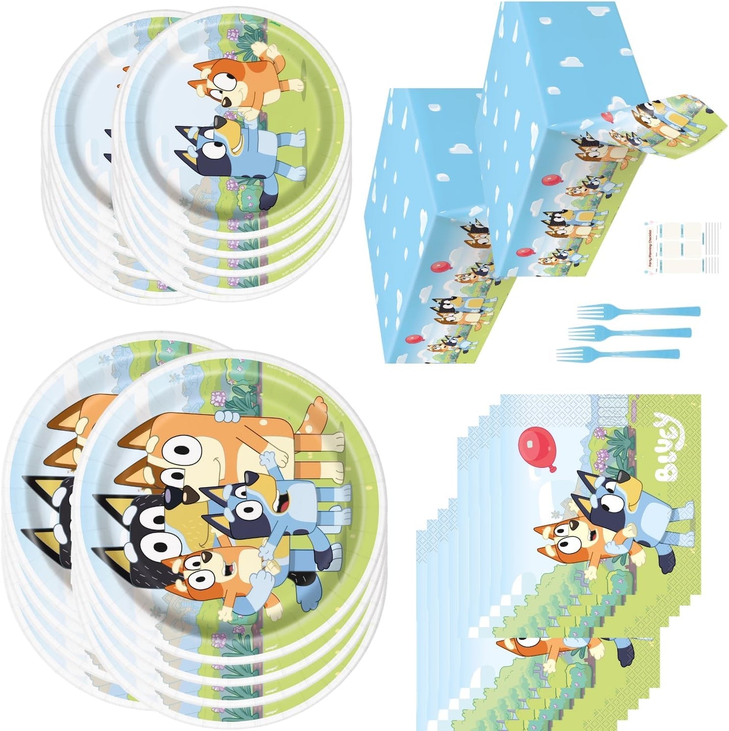 X Bluey Party Bundle each one is for 8 people