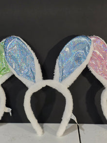 H-E-106blue  Bunny Ears Blue