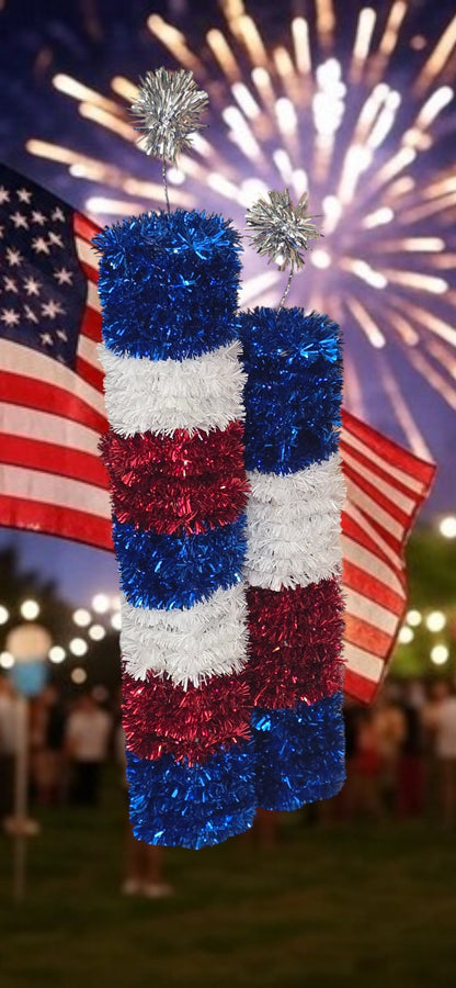 Patriotic Table decor Fake Candles