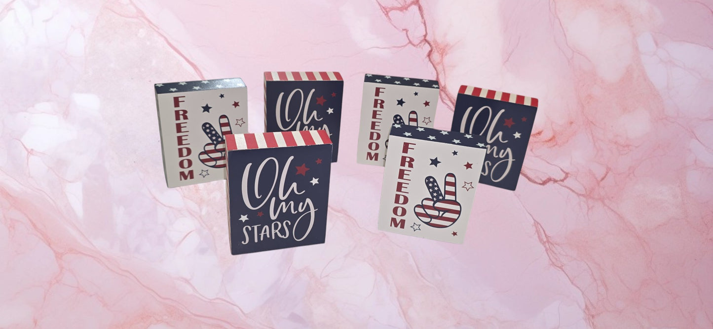 Patriotic Wall or Tabletop Decoration "Oh My Stars"