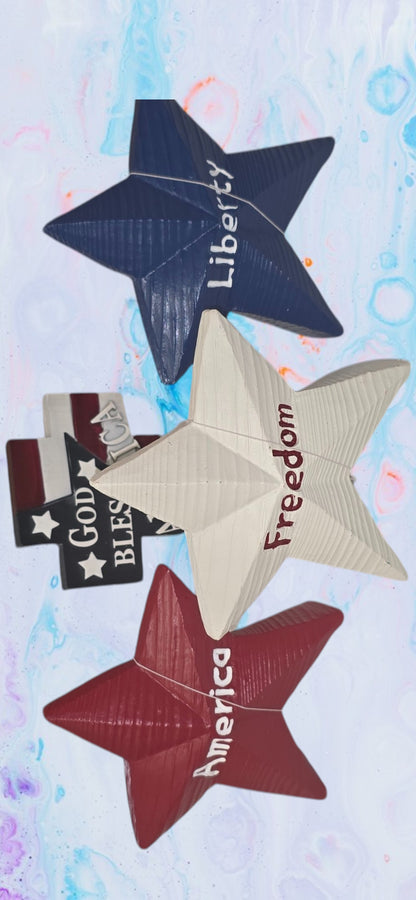 Patriotic, Tabletop, Wooden "God Bless America Cross"