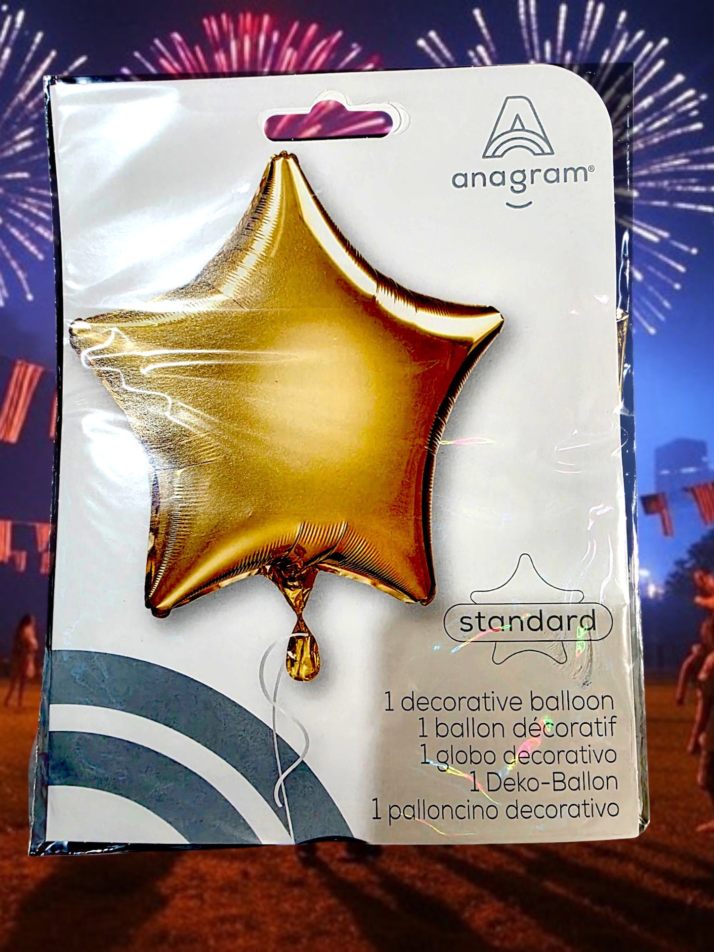 Balloon, gold star balloon