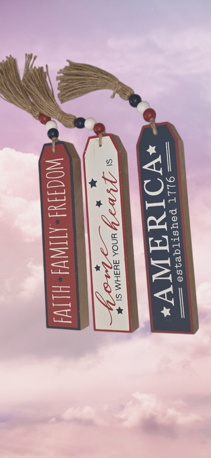 Patriotic Tabletop Decoration"Home is Where Your Heart is"