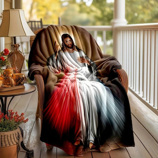 Sacred Jesus Flannel Blanket