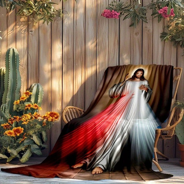 Sacred Jesus Flannel Blanket