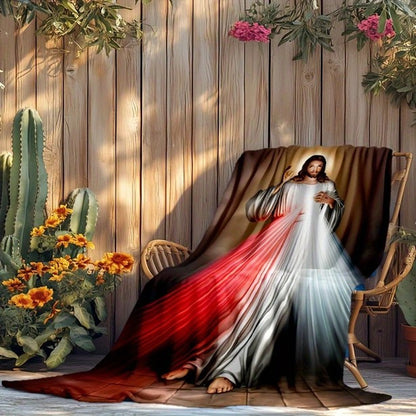 Sacred Jesus Flannel Blanket