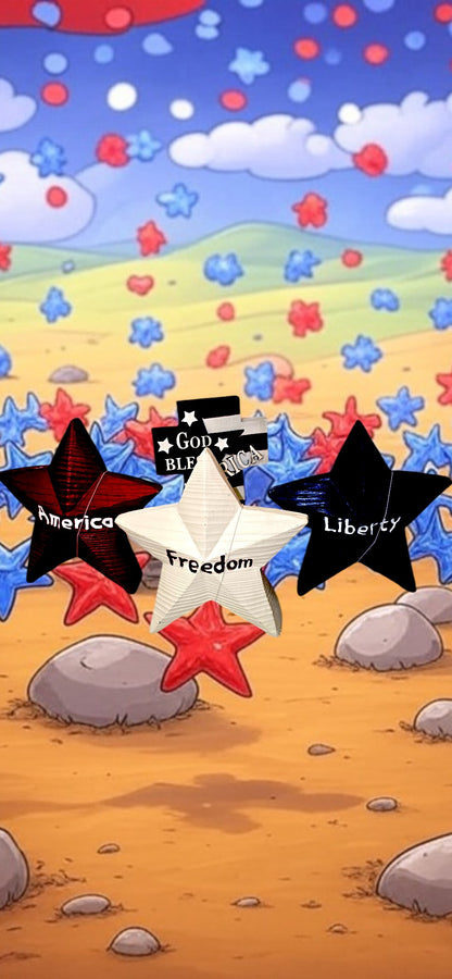 Patriotic, Tabletop, Wooden "Liberty Star"