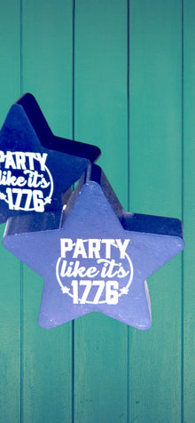 Patriotic Wooden Stars "Party like its 1776"