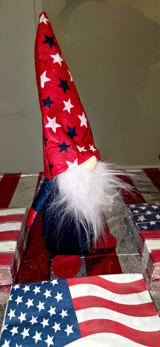 Patriotic Gnome, Wizzard, Red White and Blue