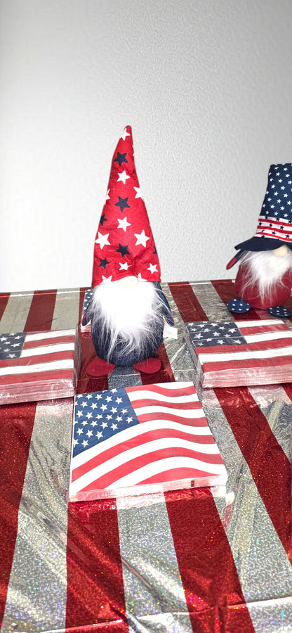 Patriotic Gnome, Wizzard, Red White and Blue