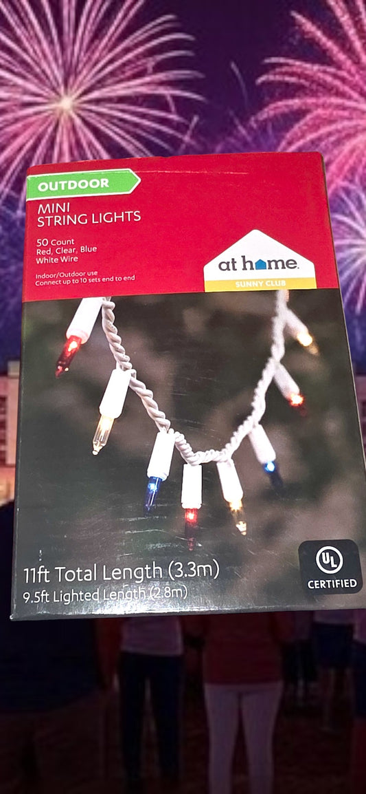 Decorative Red White and Blue LED lights for hanging