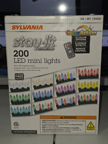 # F-107- Sylvania 66 ft 200 LED Mini Lights in multi-color.