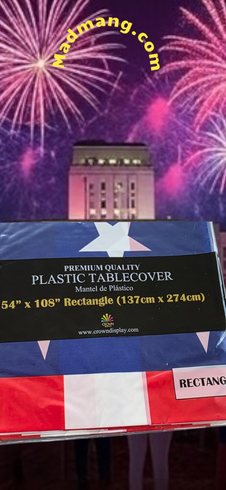 Table Covering Red White and Blue