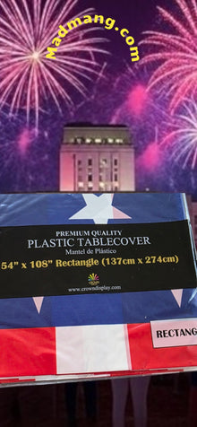 Table Covering Red White and Blue