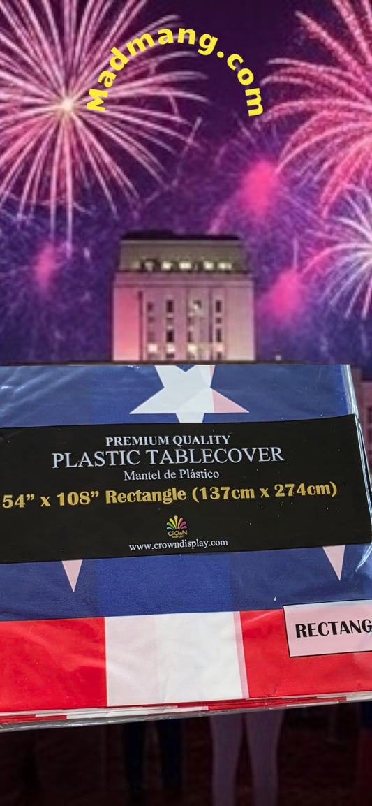 Table Covering Red White and Blue